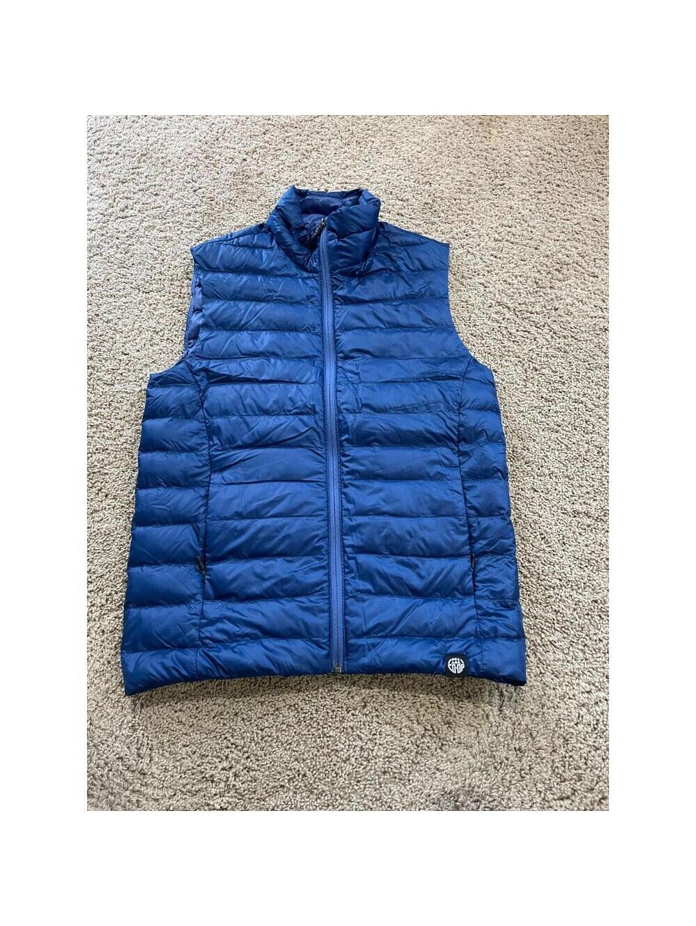 Men's REI Co-op Down puffer vest blue S SMALL lightweight blue